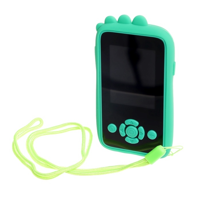 Детский обучающий телефон «Дино», камера, звуковые и световые эффекты, цвет зелёный