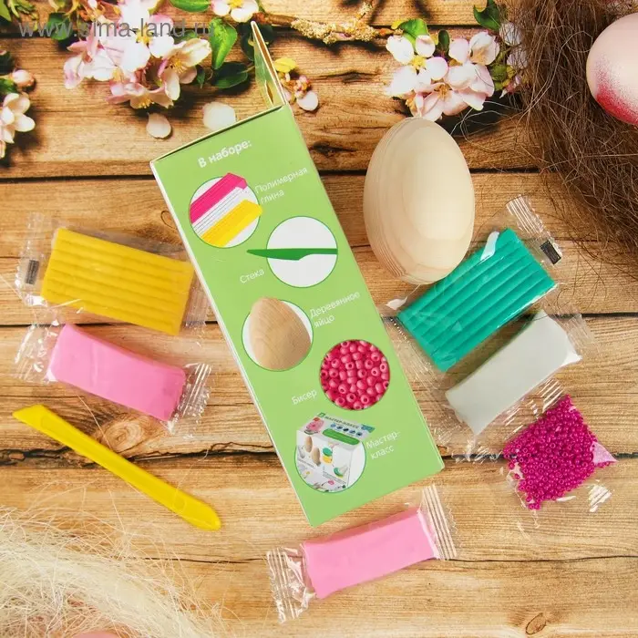 Набор для творчества. Декор яиц полимерной глиной &laquo;Курочка и цыплёнок&raquo;