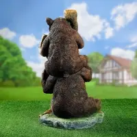 Садовая фигура из полистоуна &laquo;Медведь с табличкой&raquo;, 34&times;30&times;55 см