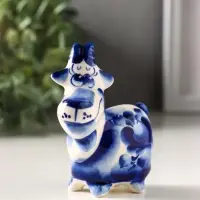 Фигурка фарфор &laquo;Маруся козочка&raquo;, 8.5 см, гжель, МИКС
