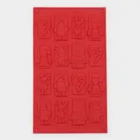 Форма для конфет и шоколада Доляна &laquo;Новогодние радости&raquo;, силикон, 30&times;17 см, 16 ячеек, красная