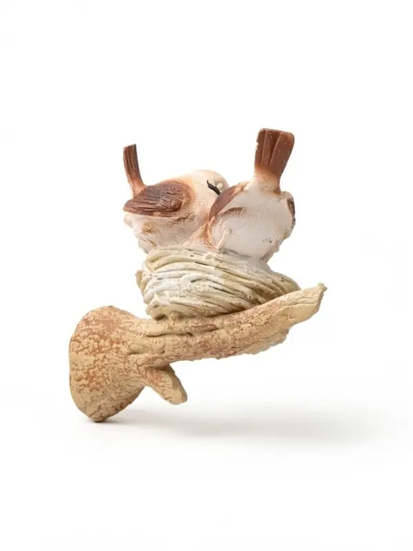 Садовая фигура из полистоуна &laquo;Гнездо с птицами&raquo;, 17&times;10&times;17 см, МИКС