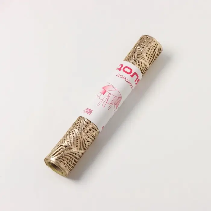 Дорожка на стол Доляна &laquo;Листопад&raquo;, 30&times;150 см, золотая