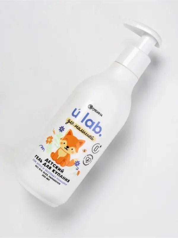 Детский гель для купания &laquo;Зверята&raquo;, с соком алоэ и экстрактом ромашки, 250 мл, ULAB
