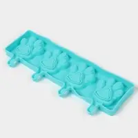 Форма для мороженого &laquo;Лапки&raquo;, силикон, 26&times;14 см, 4 ячейки (8.5&times;8.5 см), МИКС