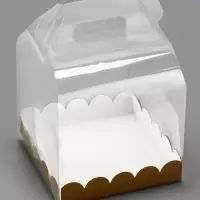 PVC Коробка для бенто - торта, прозрачная, 14&times;14&times;12 см