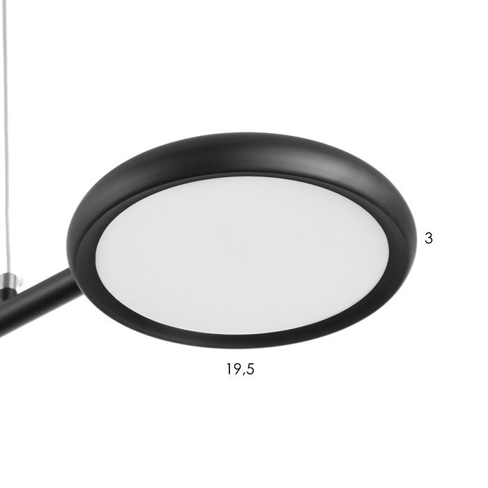 Люстра Люстра "Нильсин" 3хLED 72Вт 3000-6000К черный 100х20х100 см