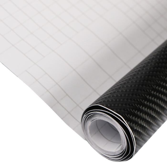 Пленка карбон 3D, самоклеящаяся, 20x127 см, черный Пленка карбон 3D, самоклеящаяся, 20x127 см, черный