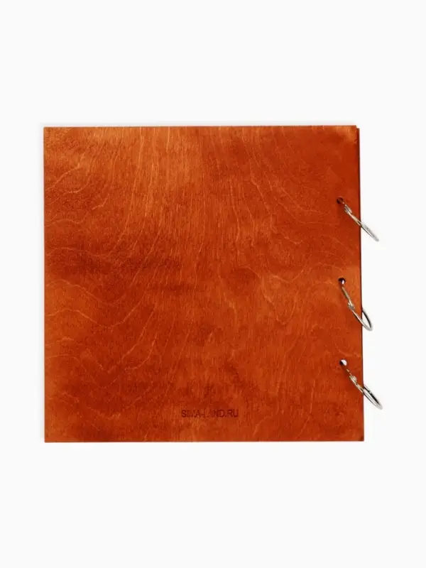 Книга пожеланий на свадьбу, в деревянной обложке &laquo;Узоры&raquo;