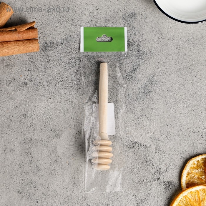 Ложечка для меда из алтайской березы в евро-слоте Ложечка для меда из алтайской березы в евро-слоте