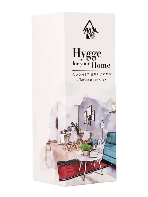 Диффузор ароматический с палочками Hygge Home Табак и ваниль, 50 мл