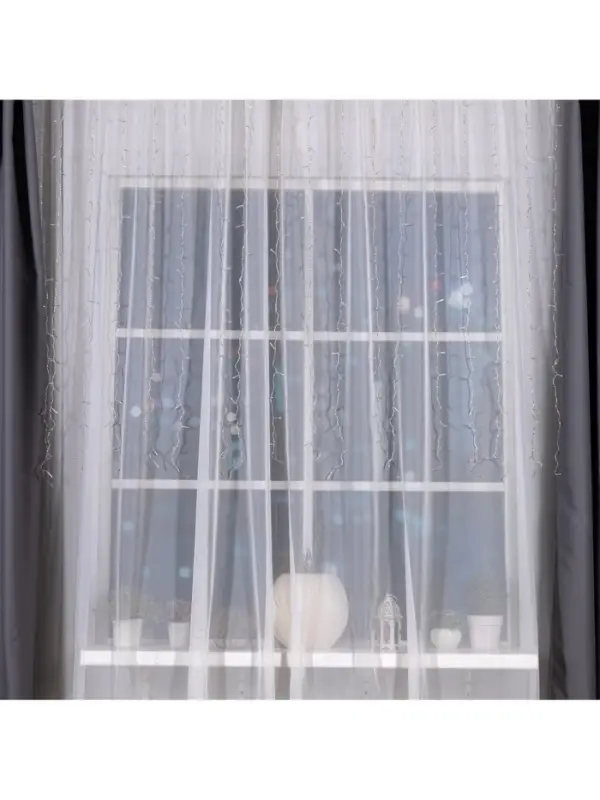 Гирлянда &laquo;Занавес&raquo; 2&times;1.5 м, IP20, прозрачная нить, 360 LED, свечение синее, 8 режимов, 220 В