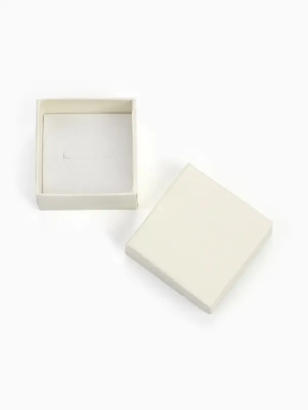 Коробочка подарочная под кольцо/серьги/серьги «Минимал», 5×5 см (размер полезной части 4.5×4.5 см), белая, вставка белая