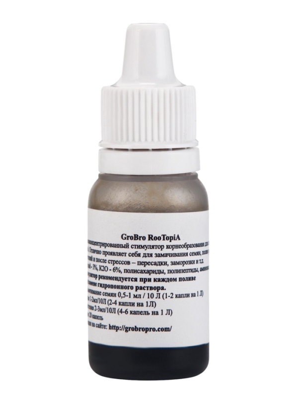 Удобрение для гидропоники  Удобрение для гидропоники "GroBro" RooTopiA, 10мл