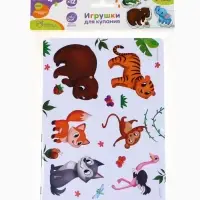Игрушки - стикеры для купания в ванне &laquo;Зоопарк&raquo;, EVA, набор 12 шт.