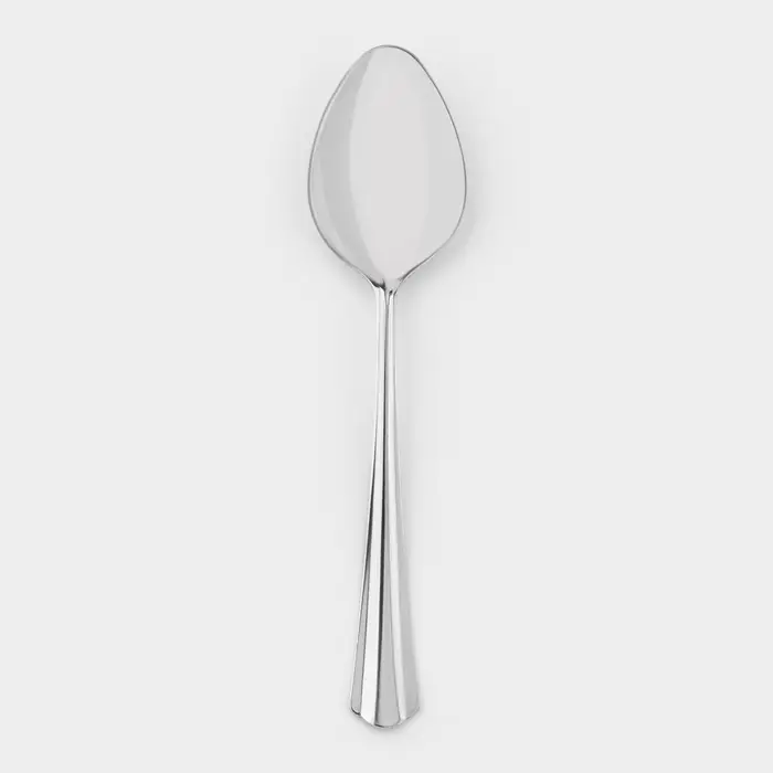 Ложка столовая, длина 19.8 см, толщина 1.2 мм, упрощённой обработки, цвет серебряный