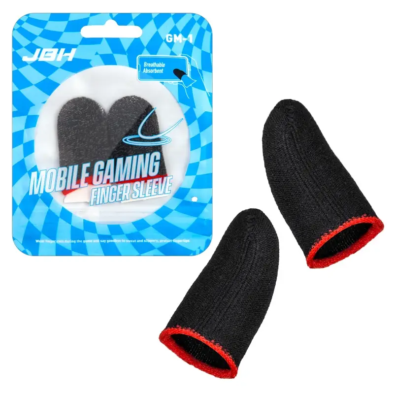 Напальчники сенсорные для игры черно-красные JBH