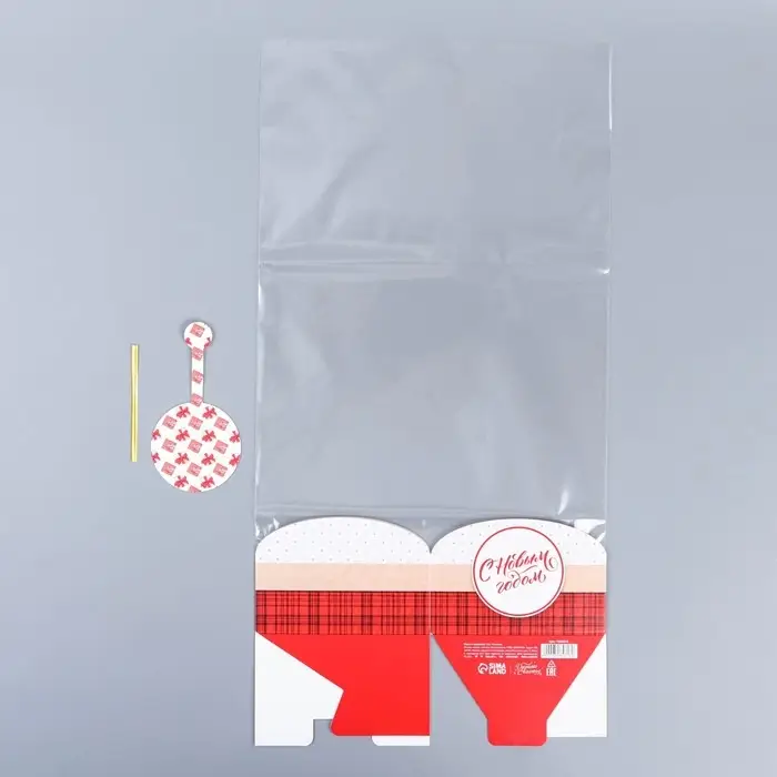 Пакет с коробкой «Новый год», 12 х 12 х 40 см Пакет с коробкой «Новый год», 12 х 12 х 40 см