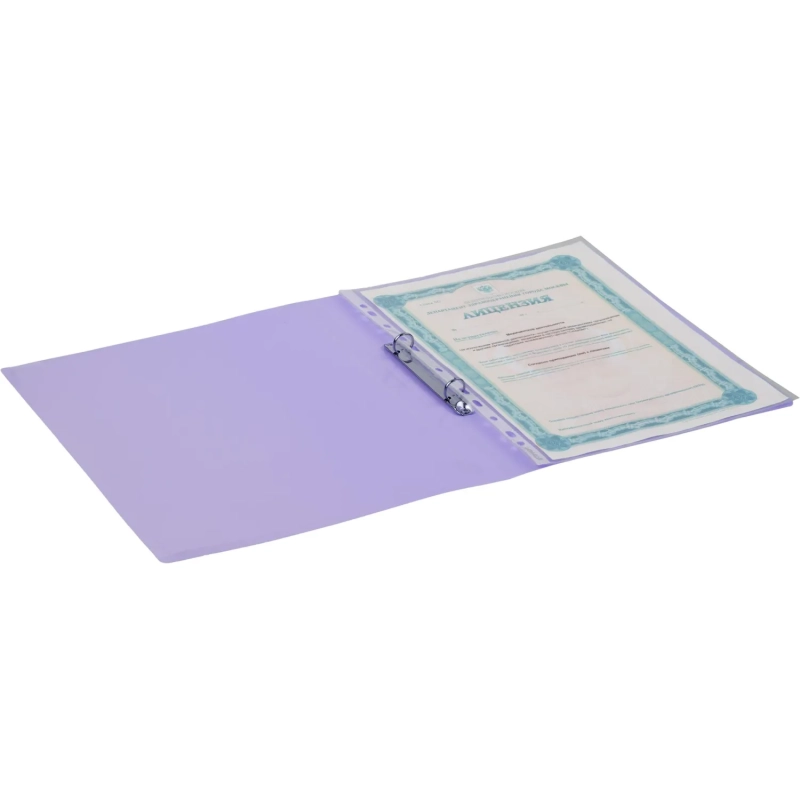 Папка на 2-х кольцах Attache Акварель А4 плотн 350мкм, сиреневая