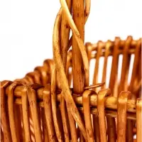 Плетёная корзина для хранения Seta, лоза, с ручкой, коричневая, набор 3 шт.