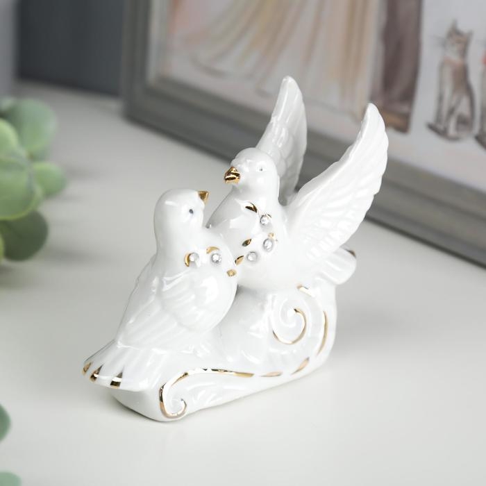 Сувенир Сувенир "2 голубя воркуют" со стразами 3,5х9,7х8,5 см