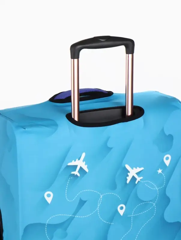 Чехол для чемодана &laquo;Самолеты&raquo;, 28", голубой