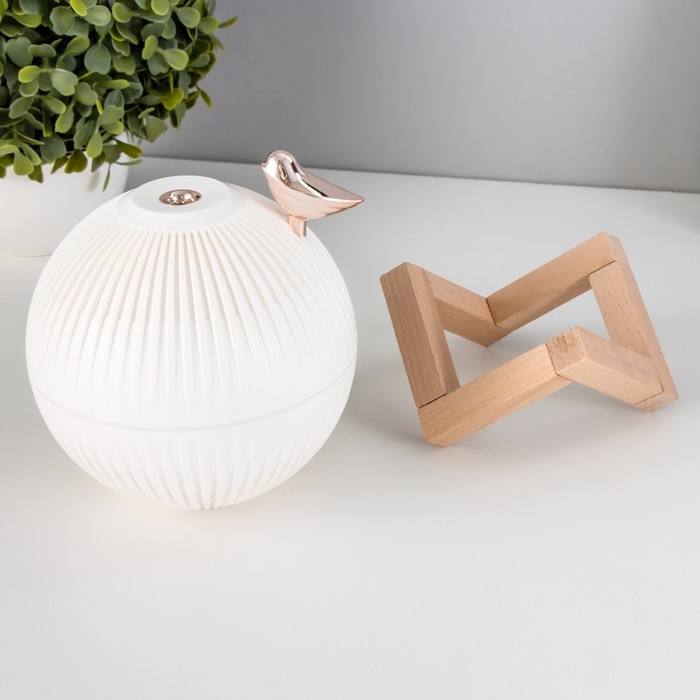 Ночник с увлажнителем Шар LED USB АКБ белый 12х12х11,5 см RISALUX