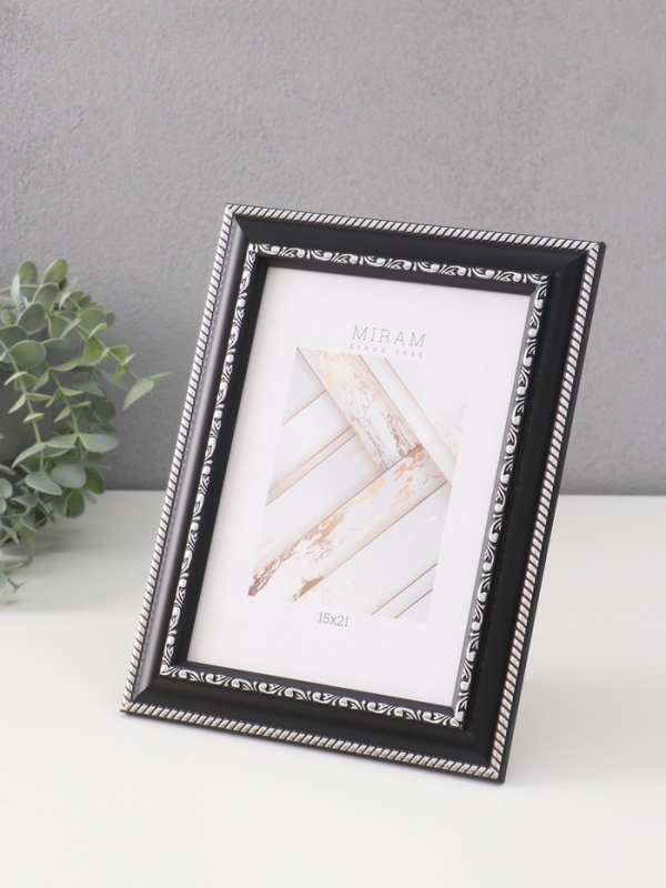 Фоторамка пластик Фоторамка пластик "МИРАМ" 15х21 см, чёрный