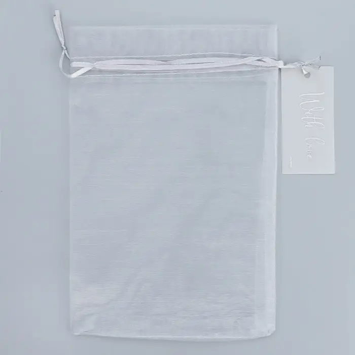 Мешочек подарочный органза серебро «Тебе», с шильдиком, 16 х 24 см +/- 1.5 см Мешочек подарочный органза серебро «Тебе», с шильдиком, 16 х 24 см +/- 1.5 см