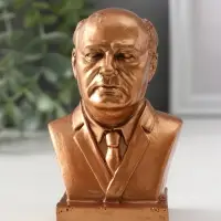 Бюст «Горбачёв», 10.5×6.5×5 см, бронза