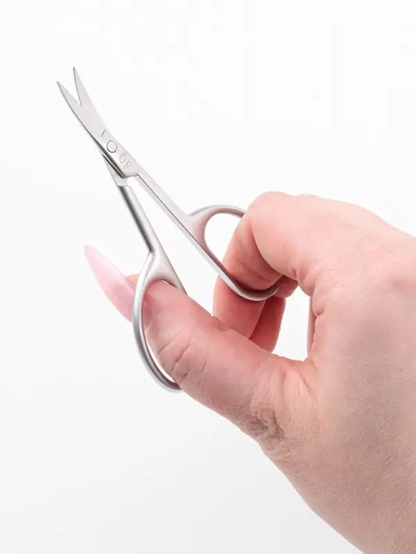 Ножницы маникюрные &laquo;Премиум сатин&raquo;, узкие, загнутые, матовые, 9.6 см