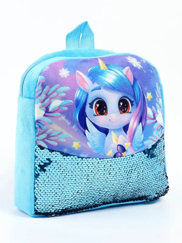 Рюкзак детский с пайетками «Единорог и звездочка» 23×28 см