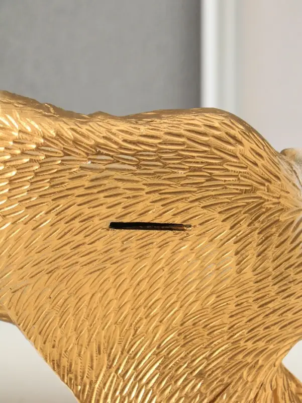 Копилка для денег &laquo;Спящий Будда&raquo;, гипс, белый с золотом, 17&times;36&times;15 см