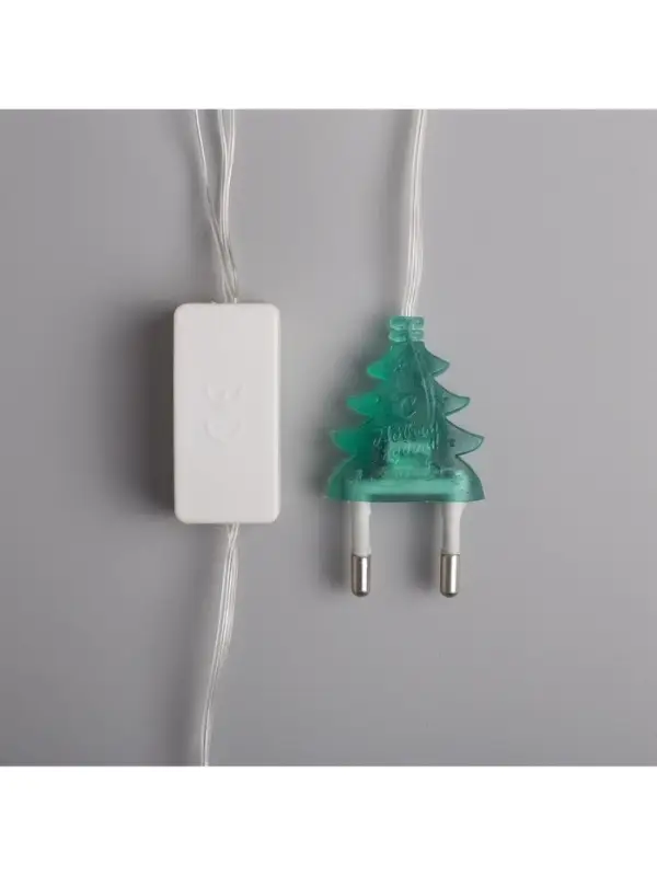 Гирлянда &laquo;Нить&raquo; 5 м с насадками &laquo;Сосульки тающие&raquo;, IP20, прозрачная нить, 20 LED, свечение мульти (RG/RB), мигание, 220 В