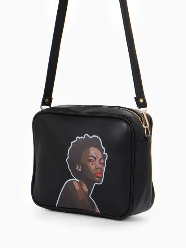 Сумка женская на молнии TEXTURA 22&times;8&times;17 см, чёрная