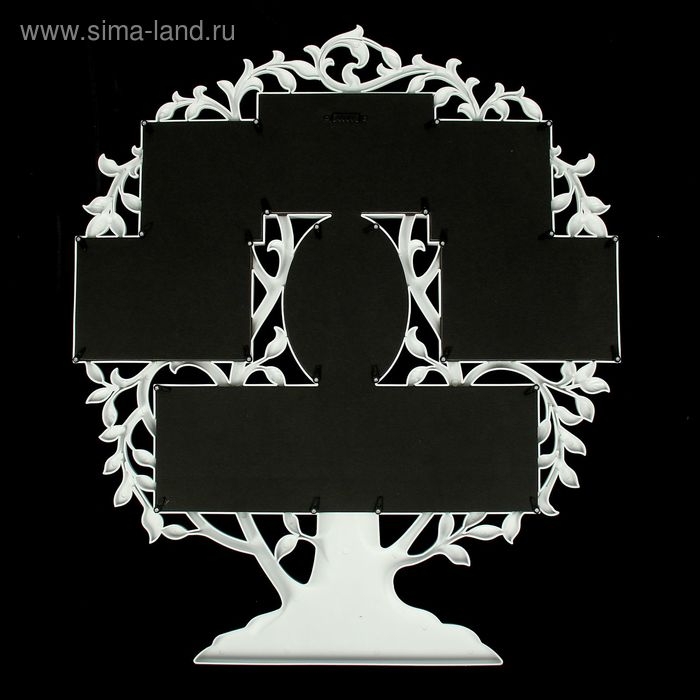 Фоторамка на 8 фото 10х10, 10х15 см  Фоторамка на 8 фото 10х10, 10х15 см "Семейное древо" белая 60х50х2 см