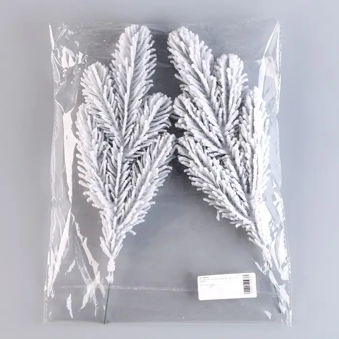 Литая веточка, голубая, заснеженная, 31 &times; 14 см, набор 2 шт.