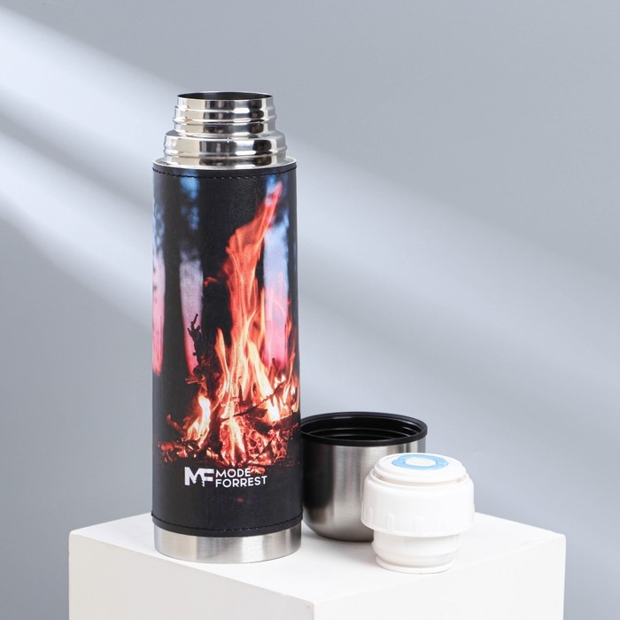 Термос «Огонь» в кожзаме, MODE FORREST, 750 мл, время сохранения тепла 16-18 ч Термос «Огонь» в кожзаме, MODE FORREST, 750 мл, время сохранения тепла 16-18 ч