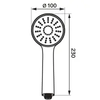 Лейка для душа ZEIN Z0508, 5 режимов, d=100 мм, пластик, цвет хром