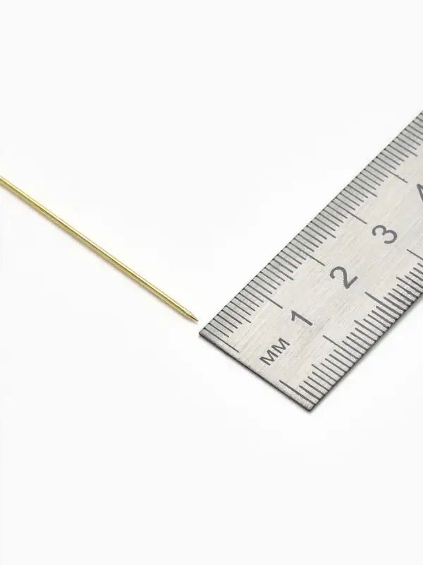 Основа &laquo;Брошь-игла&raquo; L= 7.2 см, площадка 1.5 см (набор 5 шт.), цвет золото