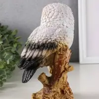 Фигура "Сова на коряге" с глиттером, 22х14 см, Фигура "Сова на коряге" с глиттером, 22х14 см,