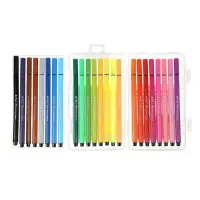 Фломастеры 24 цветов, в пластиковом пенале