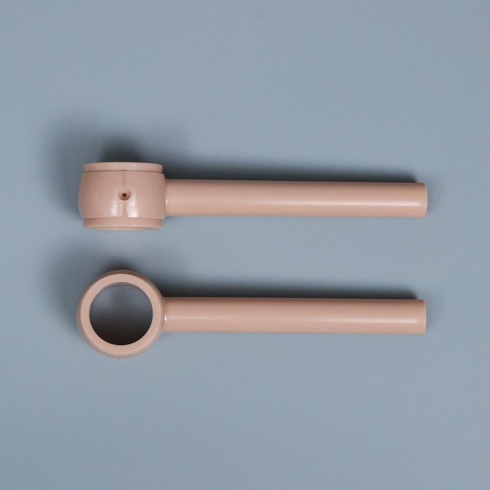 Карниз двухрядный, ширина 120 см, d=28 мм, пластиковые элементы, цвет дуб Карниз двухрядный, ширина 120 см, d=28 мм, пластиковые элементы, цвет дуб