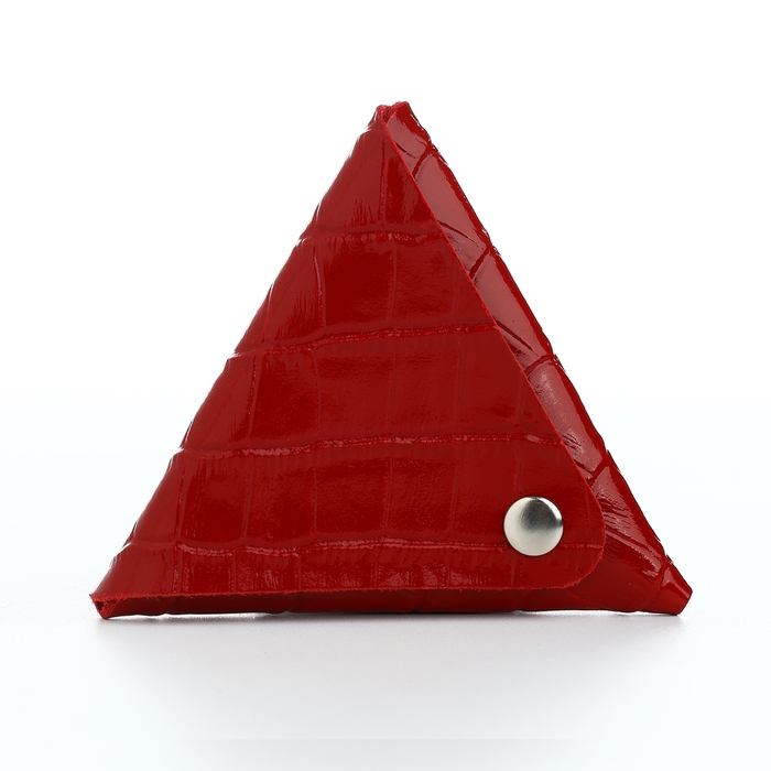 Монетница на кнопке TEXTURA, цвет красный