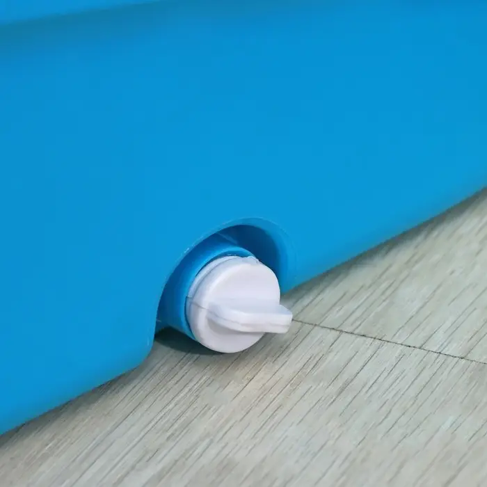 Швабра с отжимом Доляна: ведро с металлической центрифугой, 18 л, запасная насадка из микрофибры, синяя