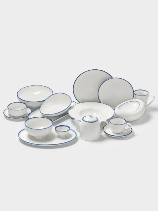 Чайная пара "Blue Lagoon" Magistro 220мл (чашка 12,9х6, блюдце 15,5х2), цвет белый, синий