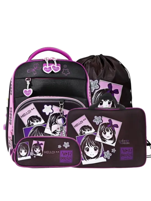 Рюкзак школьный эргоном.спинка Across 194 37*28*12 дев + пен, меш, папка 25-369-7 Рюкзак школьный эргоном.спинка Across 194 37*28*12 дев + пен, меш, папка 25-369-7