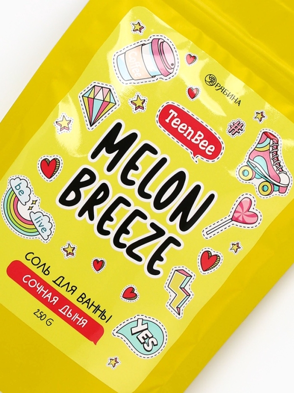 TEEN BEE Соль для тела в пакете 250 гр, аромат дыня TEEN BEE Соль для тела в пакете 250 гр, аромат дыня