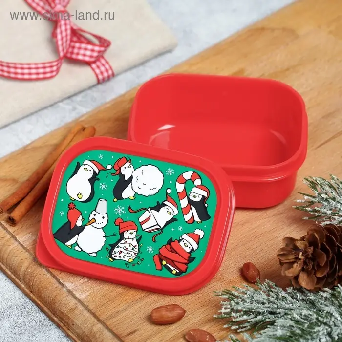 Ланч-бокс новогодний «Пингвиненок», 150 мл Ланч-бокс новогодний «Пингвиненок», 150 мл