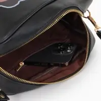 Сумка женская на молнии TEXTURA 22&times;8&times;17 см, чёрная